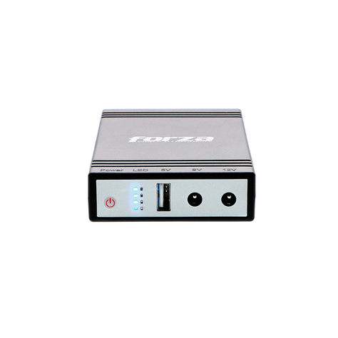 UPS y cargador portátil de 14W Forza, pto USB, salidas de 5/9/12VCC -1