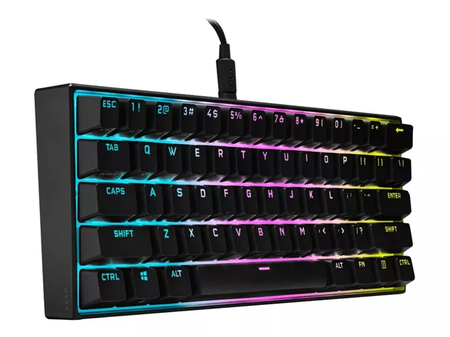 Teclado Mecánico Corsair K65 RGB Mini 60%, Switch Cherry MX Red, Negro-1