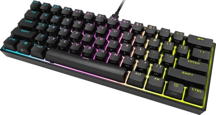 Teclado Mecánico Corsair K65 RGB Mini 60%, Switch Cherry MX Red, Negro-2