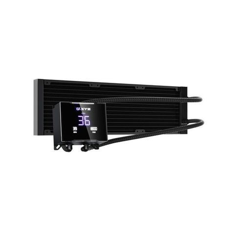 Refrigeración Líquida XYZ HYDROTEMP 360 Black, Alto Rendimiento, Pantalla LCD 3.5", Intel/AMD-4