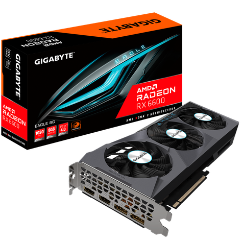 Tarjeta de Video Gigabyte AMD Radeon RX 6600 EAGLE, 8GB GDDR6, 128-bit, PCI-e 4.0-0