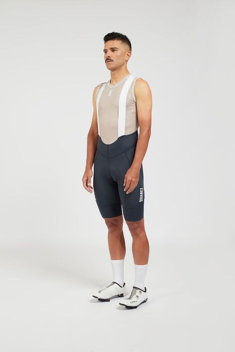 Calza Short Ciclismo con tirantes Suarez Hard Anthracite 2.3-3