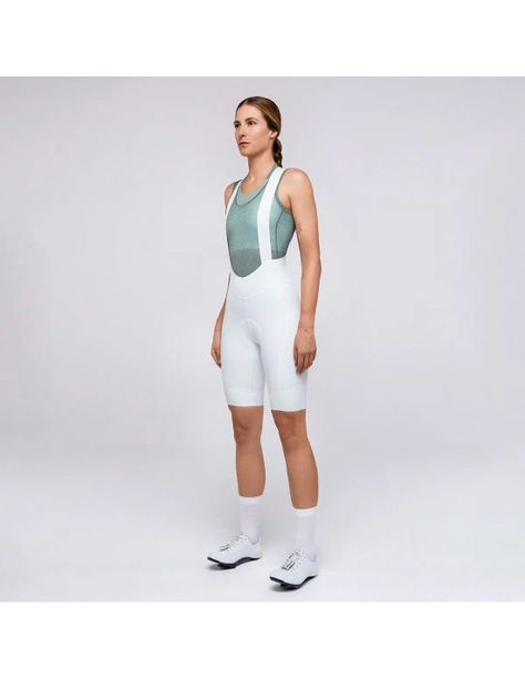 Calza Short Ciclismo con tirantes Suarez Hard White W-0
