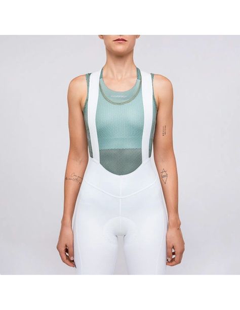 Calza Short Ciclismo con tirantes Suarez Hard White W-1