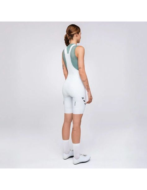 Calza Short Ciclismo con tirantes Suarez Hard White W-2