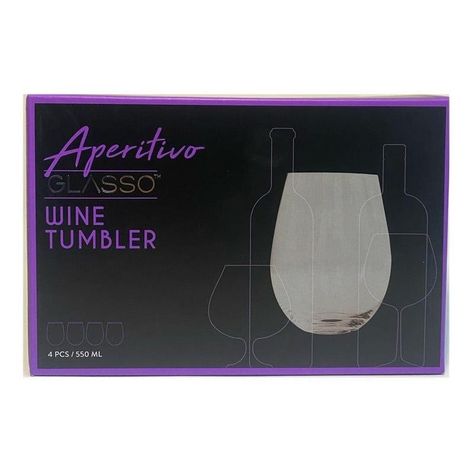      Set 4 Copas Aperitivo Glasso 550 Ml Wine Tumbler-0