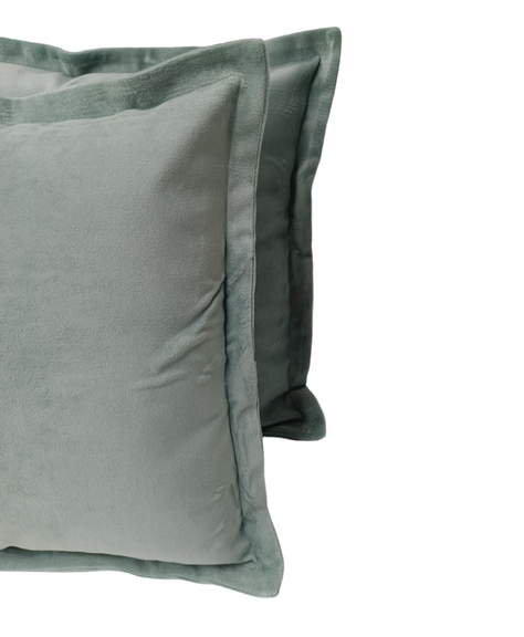 Pack 2 Cojines Decorativos Felpa Menta.-1