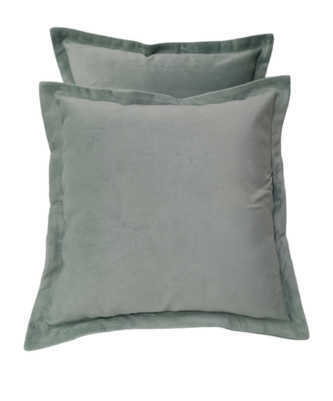 Pack 2 Cojines Decorativos Felpa Menta.-0