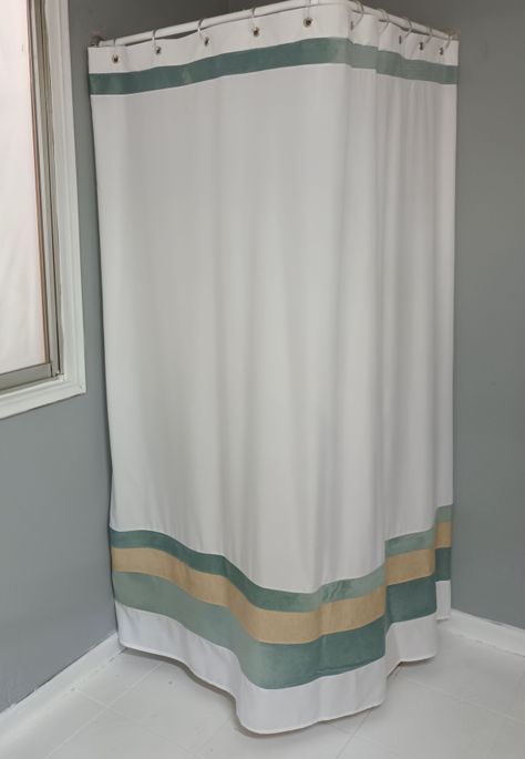 Cortina Baño Tricolor Menta-0