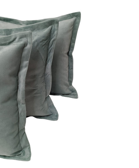Pack 3 Cojines Decorativo Felpa Menta.-1