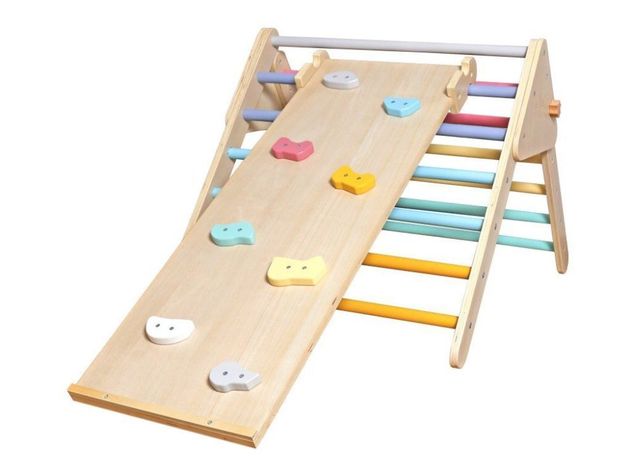 Centro de actividades didácticas y motoras Pikler. Juego de escaleras.-0