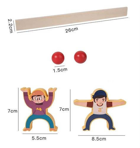 Juguetes De Madera Para Apilar Bloques De Equilibrio Canicas Cod.10057-5