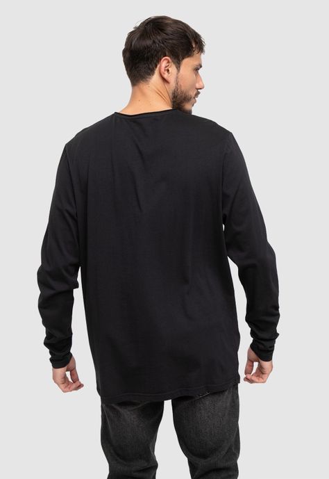 Henley Tee Black  Black Bubba-2