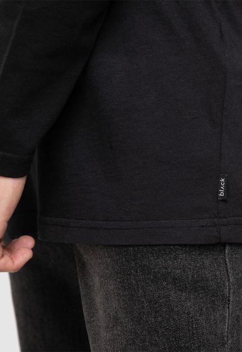 Henley Tee Black  Black Bubba-4