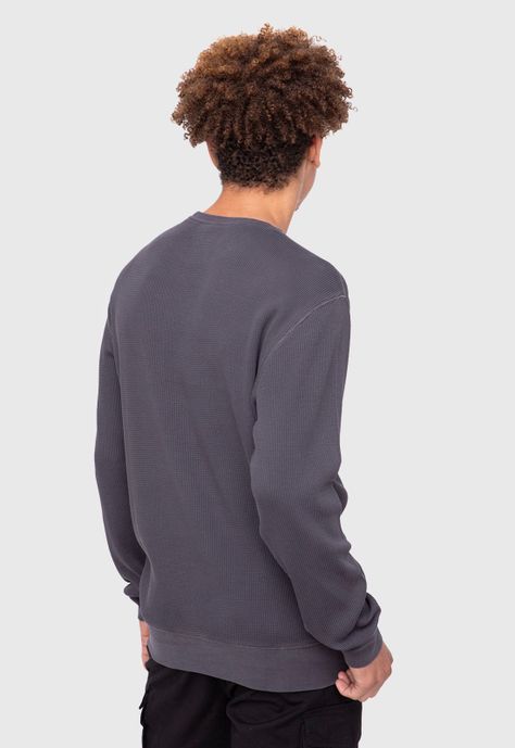 Crewneck Organic Cotton Dark Grey  Black Bubba-1