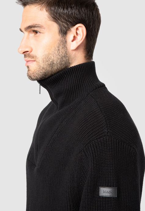 Chaleco Half Zipper Black Black Bubba-3