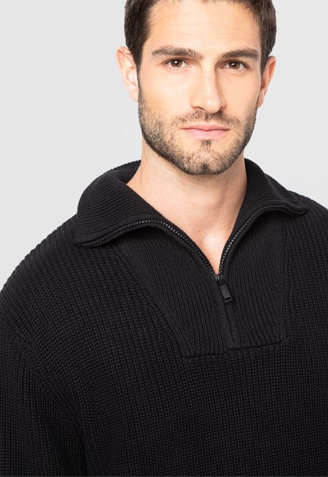 Chaleco Half Zipper Black Black Bubba-4