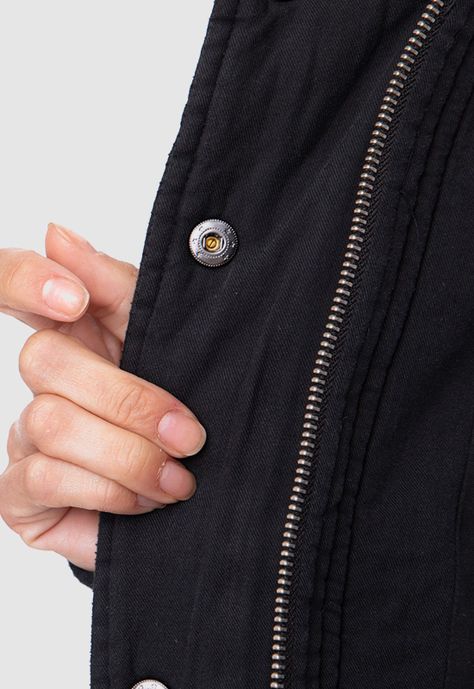 Women Bomber Jacket  Black Bubba-4