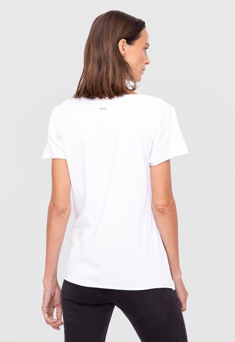 Women Short Tshirt White   Black Bubba-1