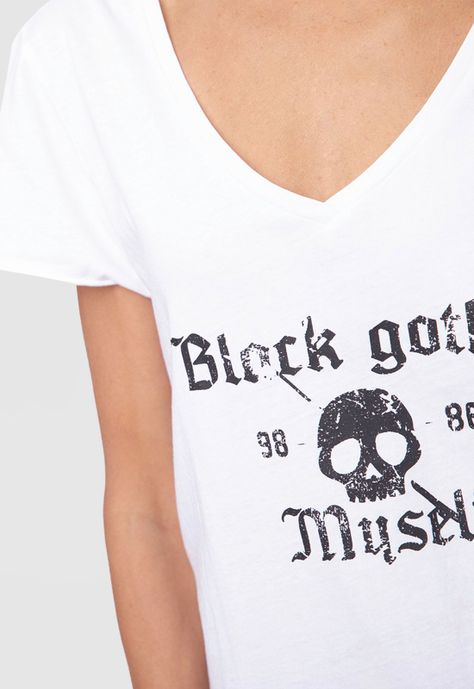 Women Short Tshirt White   Black Bubba-3
