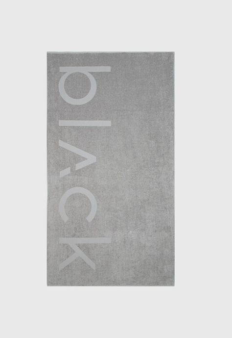 Beach Towel Light Grey Black Bubba-0
