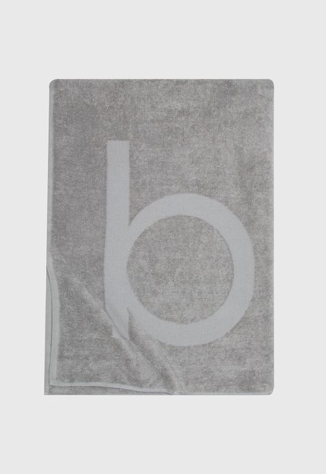 Beach Towel Light Grey Black Bubba-2