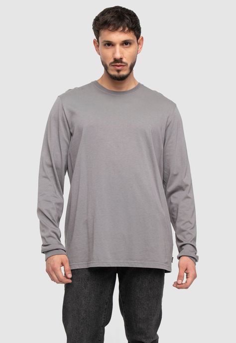 Long Shirt Light Grey  Black Bubba-1
