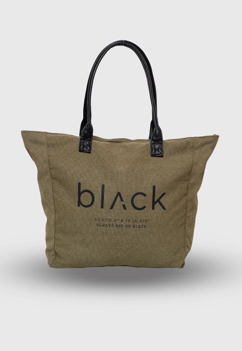 Tote Bag Canvas Moss Black Bubba-0