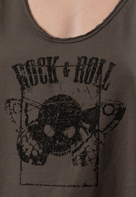 Women Cotton Tank Tee Dark Green Black Bubba-1