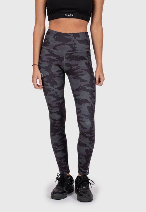 Women Leggins Active Military Black Bubba-0