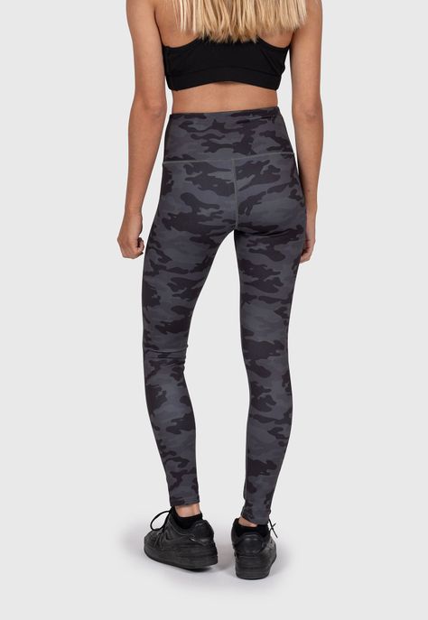 Women Leggins Active Military Black Bubba-2