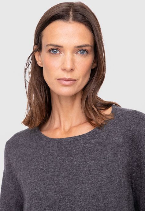 Women Sweater Solid Grey  Black Bubba-2