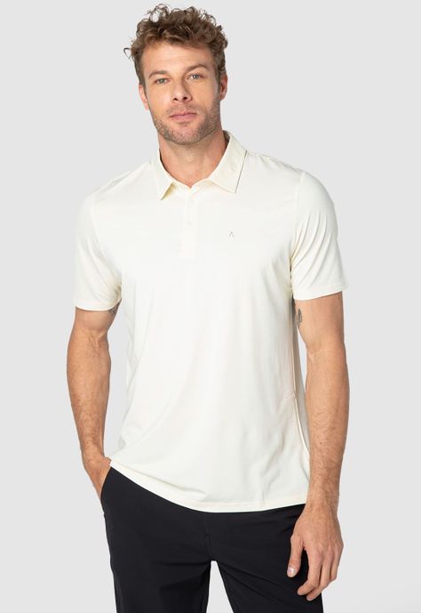 Polera Tech Golf Off White Black Bubba-0
