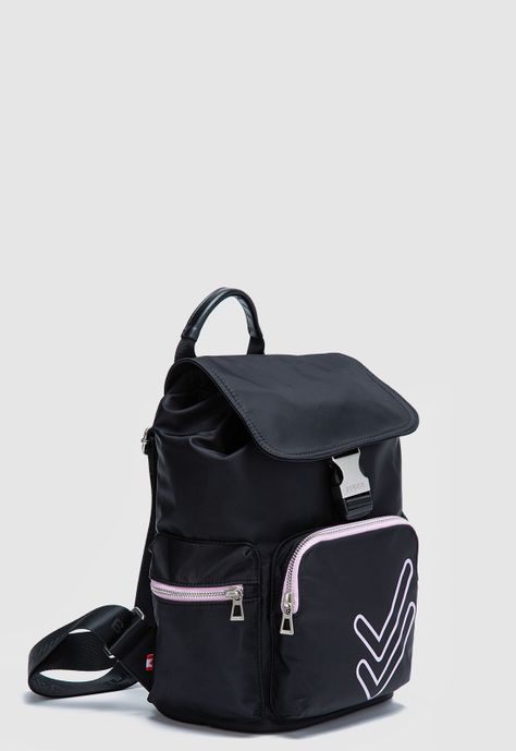 Mochila Charlotte Doble Check Black Bubba Essentials-1
