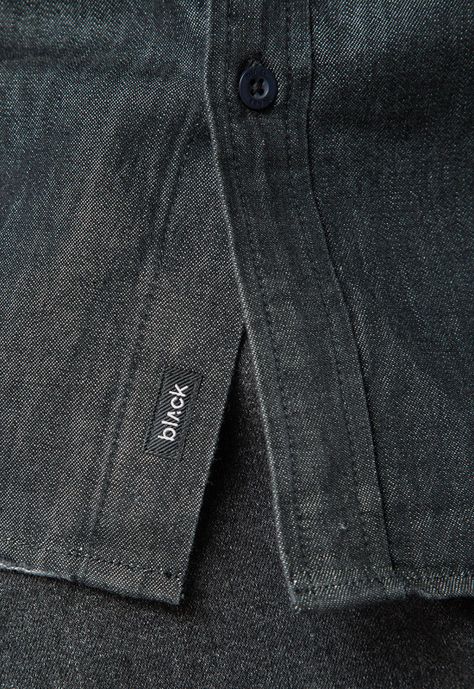 Shirt Cotton Denim Black Black Bubba-3
