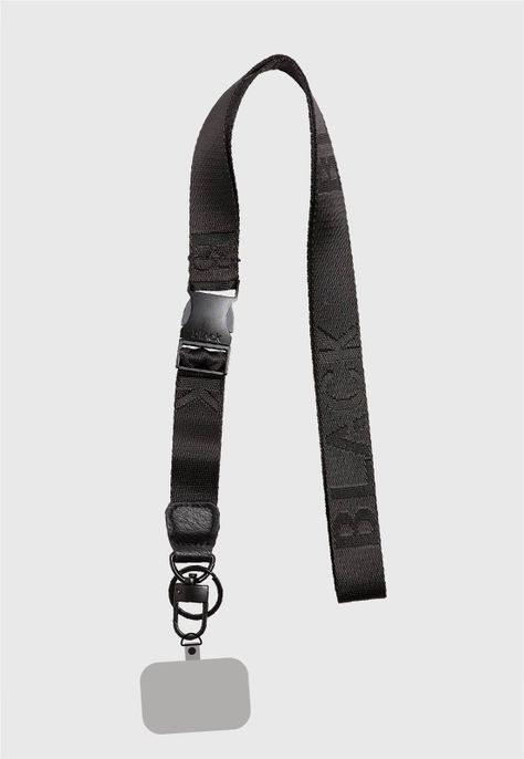 Lanyard Logo Black Black Bubba-0