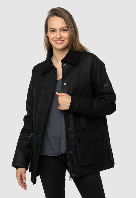 Women Ultra Waxed Jacket Black  Black Bubba-0