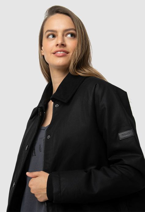 Women Ultra Waxed Jacket Black  Black Bubba-1
