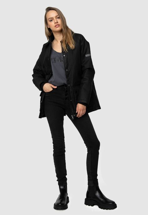 Women Ultra Waxed Jacket Black  Black Bubba-2