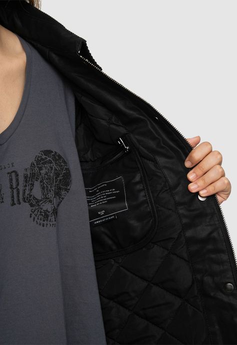Women Ultra Waxed Jacket Black  Black Bubba-3
