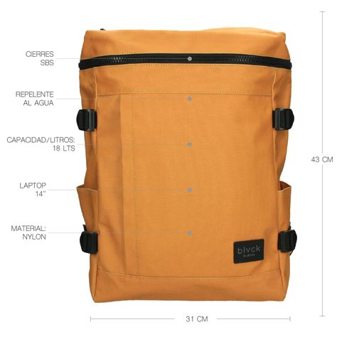 Mochila Soho Yellow Black Bubba-2