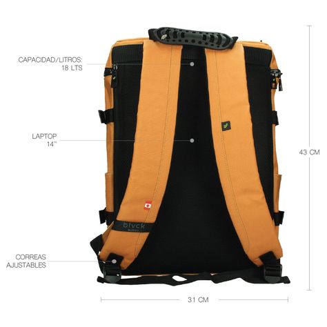 Mochila Soho Yellow Black Bubba-6
