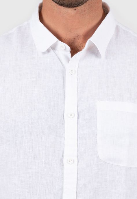 Linen Shirt Off White Black Bubba-2