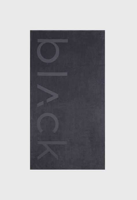 Beach Towel Dark Grey Black Bubba-0