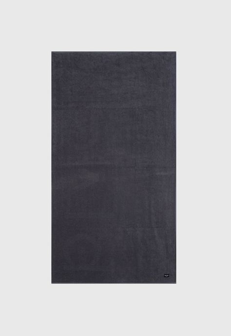 Beach Towel Dark Grey Black Bubba-1