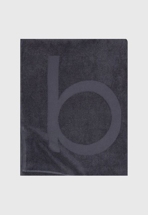 Beach Towel Dark Grey Black Bubba-2