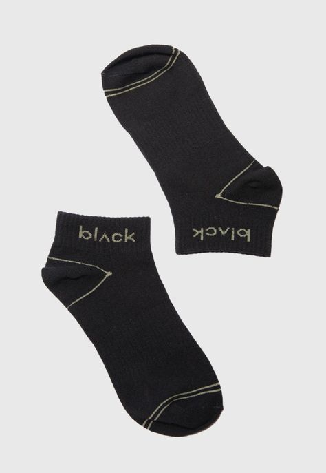 Short Socks Line Stretch Green Black Bubba-1