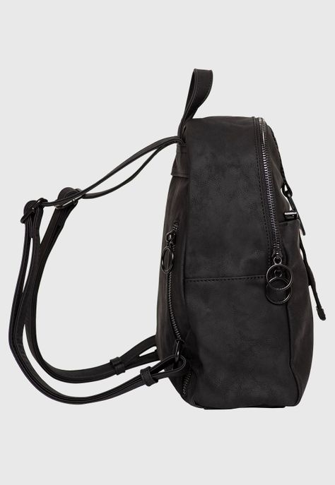 Mochila Suede Glam Black Bubba Essentials-1