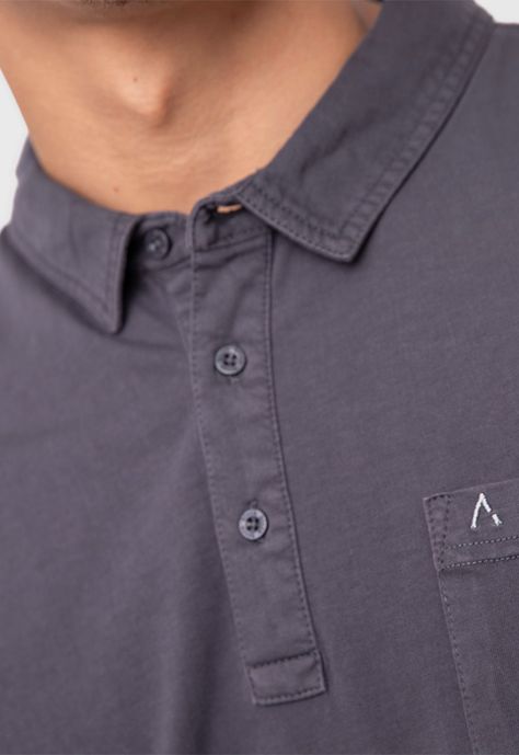 Organic Cotton  Tee  Solid Dark Grey  Black Bubba-3