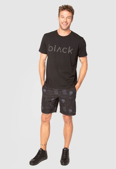 Short Active Sketch Black Bubba-1